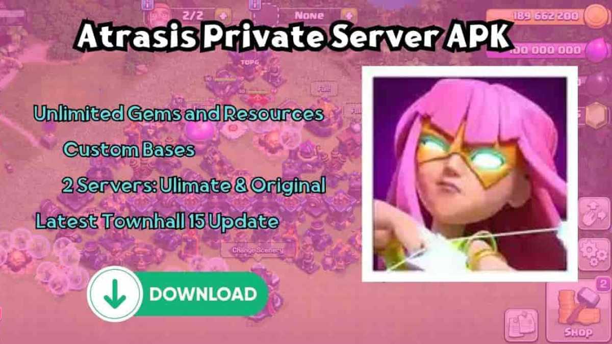 Atrasis Clash of clans private server Features with unlimited gems